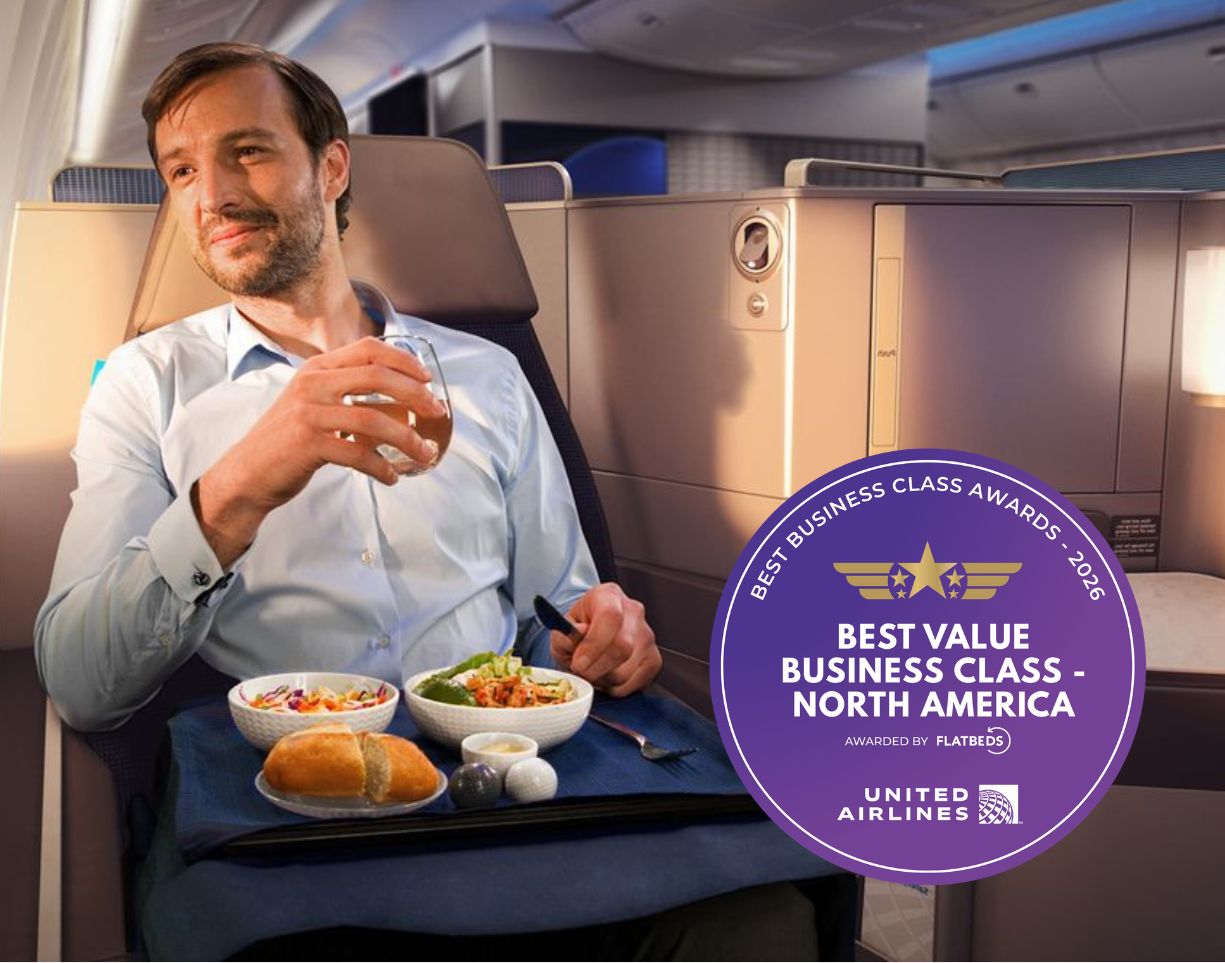 United Airlines – Best Value Business Class North America 2026, awarded by Flat Beds