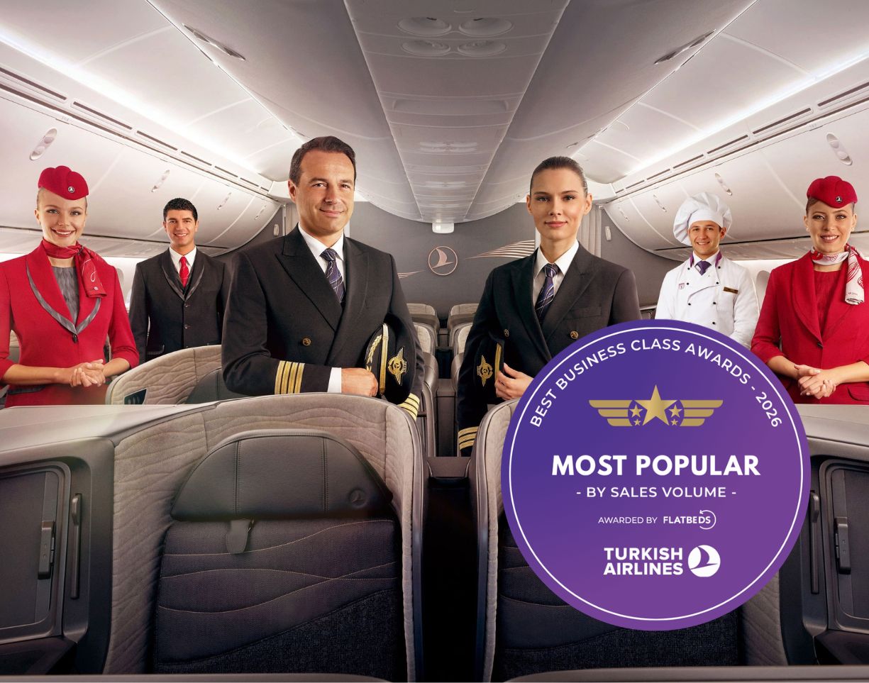 Turkish Airlines – Most Popular by Sales Volume 2026, awarded by Flat Beds